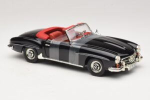 Mercedes 190 SL W121 Roadster Preto ERTL 1:18 7464 Metal - imagem 4 de 6
