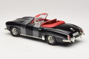 Mercedes 190 SL W121 Roadster Preto ERTL 1:18 7464 Metal - imagem 5 de 6