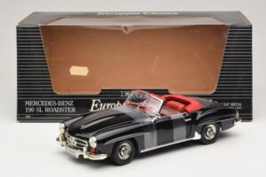 Mercedes 190 SL W121 Roadster Preto ERTL 1:18 7464 Metal - imagem 6 de 6