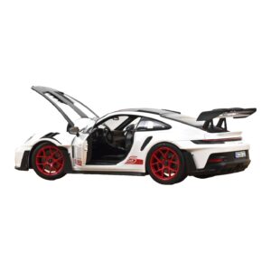 Porsche 911 992 GT3 RS Weissach Package Branco Pyro Red Norev 1:18 187373 Metal - imagem 2 de 3