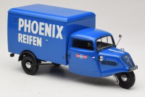 Tempo Hanseat Furgão de Três Rodas Phoenix Blue Minichamps 1:18 180099040 Metal - imagem 4 de 6