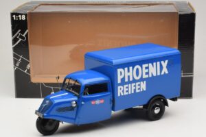 Tempo Hanseat Furgão de Três Rodas Phoenix Blue Minichamps 1:18 180099040 Metal - imagem 6 de 6