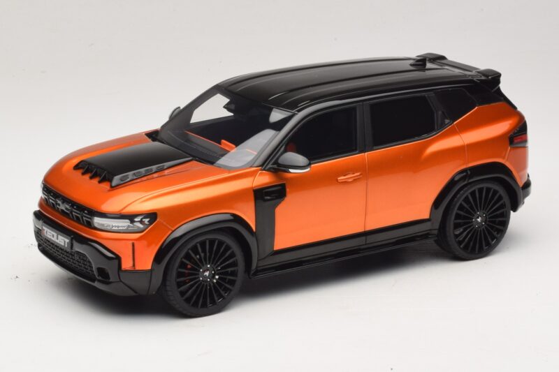 Dacia Duster Mk3 Redust Sport 4x2 Hybrid Metallic Orange Otto 1:18 OT1316 Resina