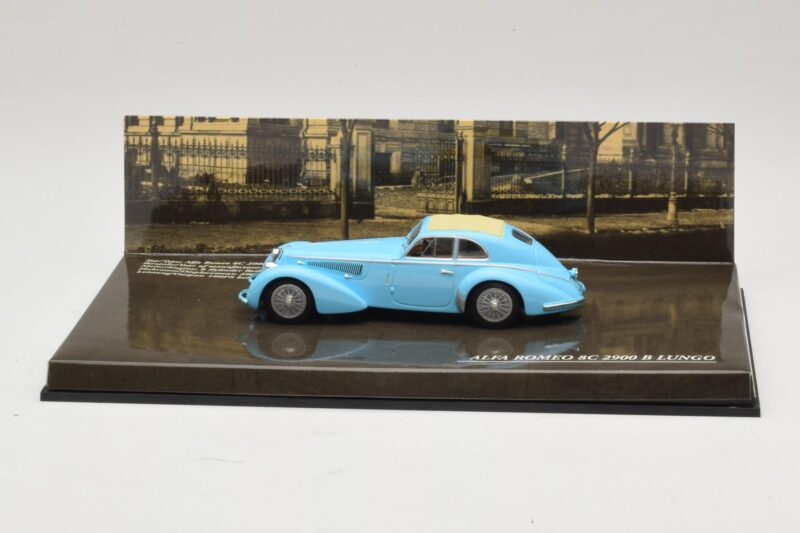 Alfa Romeo 8C 2900B Lungo Azul Claro Minichamps 1:43 436120420 Metal