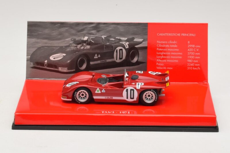 Alfa Romeo T33/3 #10 R. Stommelen / N. Galli ADAC 1000km Nurburgring 1971 Sem Caixa Exterior Minichamps 1:43 436711210-R1 Met
