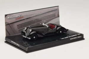 Audi Front 225 Roadster Preto Minichamps 1:43 437019131 Metal - imagem 2 de 5