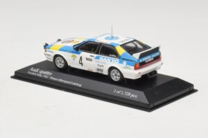 Audi Quattro #4 S. Blomqvist / B. Cederberg Rally Sweden Winner 1982 Minichamps 1:43 430821904 Metal - imagem 3 de 4