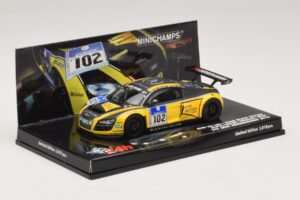 Audi R8 LMS GT3 #102 H-J. Stuck / H. Heyer Black Falcon 24 Hours of Nurburgring 2010 Minichamps 1:43 437101912 Metal - imagem 2 de 5