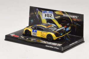 Audi R8 LMS GT3 #102 H-J. Stuck / H. Heyer Black Falcon 24 Hours of Nurburgring 2010 Minichamps 1:43 437101912 Metal - imagem 3 de 5