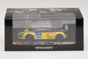 Audi R8 LMS GT3 #102 H-J. Stuck / H. Heyer Black Falcon 24 Hours of Nurburgring 2010 Minichamps 1:43 437101912 Metal - imagem 5 de 5