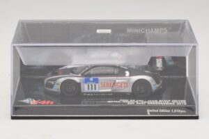 Audi R8 LMS GT3 #111 Metha / Breslin Black Falcon 24 Hours of Nurburgring 2010 Minichamps 1:43 437101911 Metal - imagem 4 de 5