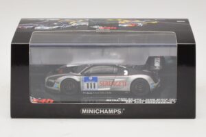 Audi R8 LMS GT3 #111 Metha / Breslin Black Falcon 24 Hours of Nurburgring 2010 Minichamps 1:43 437101911 Metal - imagem 5 de 5