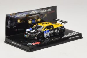 Audi R8 LMS GT3 #2 24 Hours of Nurburgring 2010 Minichamps 1:43 437101902 Metal - imagem 2 de 5