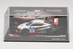 Audi R8 LMS GT3 #49 Krebs / Vogler Hankook 24 Hours of Nurburgring 2010 Minichamps 1:43 437101949 Metal - imagem 4 de 5