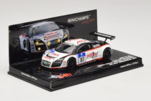 Audi R8 LMS GT3 #97 Phoenix Racing 24 Hours of Nurburgring 2010 Minichamps 1:43 437101997 Metal - imagem 2 de 5