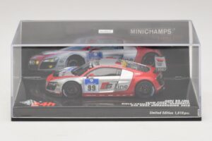 Audi R8 LMS GT3 #99 F. Biela / M. Fassler Phoenix Racing 24 Hours of Nurburgring 2010 Minichamps 1:43 437101999 Metal - imagem 4 de 5
