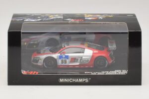Audi R8 LMS GT3 #99 F. Biela / M. Fassler Phoenix Racing 24 Hours of Nurburgring 2010 Minichamps 1:43 437101999 Metal - imagem 5 de 5