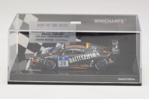 Audi R8 LMS Ultra #29 Team WRT Sandstorm L. Vanthoor 24 Hours of Nurburgring 2013 Minichamps 1:43 437130129 Metal - imagem 4 de 5