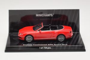Bentley Continental GTC Speed Vermelho Minichamps 1:43 436139061 Metal
