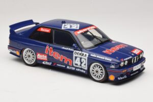 BMW M3 E30 Auto Maass #42 H. Becker DTM 1992 Minichamps 1:18 180922042 Metal - imagem 6 de 8