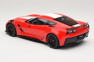 Chevrolet Corvette C7 Grand Sport Vermelho com Riscas Brancas AUTOart 1:18 71274 Compósito - imagem 7 de 8