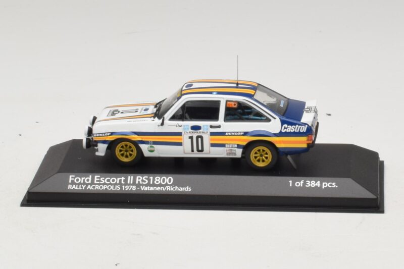 Ford Escort Mk2 RS1800 #10 A. Vatanen / D. Richards Rally Acropolis 1978 Minichamps 1:43 Ford Escort Mk2 RS1800 #10 A. Vatanen / D. Richards Rally Acropolis 1978 Minichamps 1:43 400808410 Metal