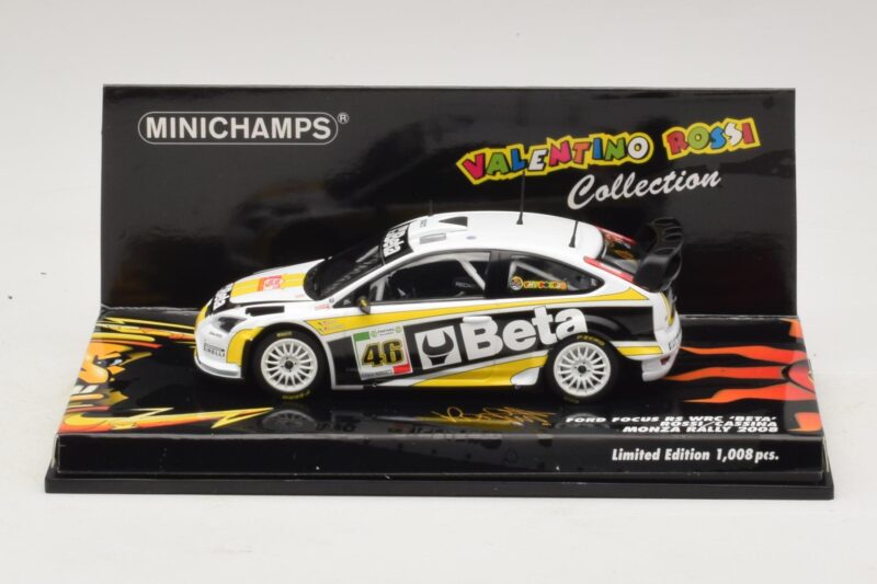 Ford Focus RS WRC #46 V. Rossi / C. Cassina Monza Rally Show 2008 Minichamps 1:43 Ford Focus RS WRC #46 V. Rossi / C. Cassina Monza Rally Show 2008 Minichamps 1:43 400088946 Metal