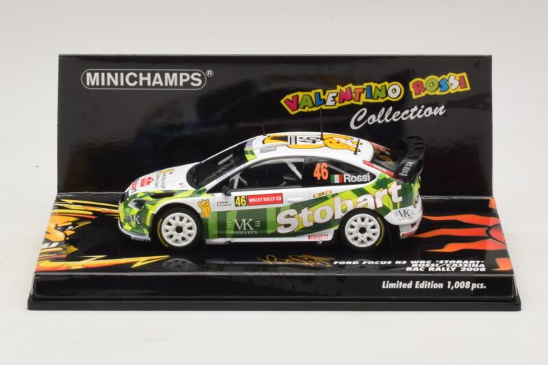 Ford Focus RS WRC #46 V. Rossi / C. Cassina RAC Rally 2008 Minichamps 1:43 Ford Focus RS WRC #46 V. Rossi / C. Cassina RAC Rally 2008 Minichamps 1:43 400088146 Metal