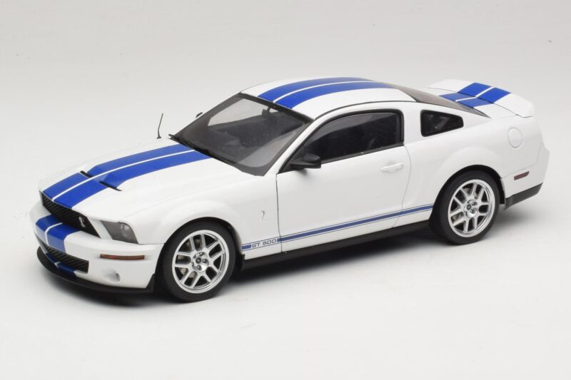 Ford Shelby Cobra GT500 Concept Branco com Risca Azul AUTOart 1:18 73052 Metal