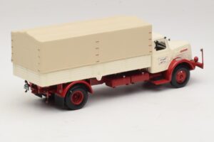 Henschel HS 140 Camião de Plataforma Branco Vermelho Minichamps 1:43 439171020 Metal - imagem 2 de 6
