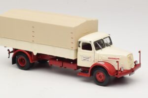 Henschel HS 140 Camião de Plataforma Branco Vermelho Minichamps 1:43 439171020 Metal - imagem 4 de 6