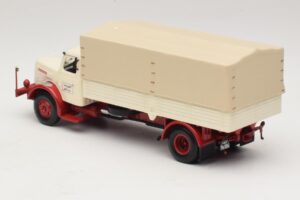 Henschel HS 140 Camião de Plataforma Branco Vermelho Minichamps 1:43 439171020 Metal - imagem 5 de 6