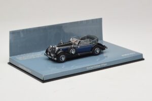 Horch 853 A Sport Cabriolet Preto Azul Minichamps 1:43 436012036 Metal - imagem 2 de 5
