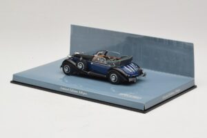 Horch 853 A Sport Cabriolet Preto Azul Minichamps 1:43 436012036 Metal - imagem 3 de 5