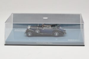 Horch 853 A Sport Cabriolet Preto Azul Minichamps 1:43 436012036 Metal - imagem 5 de 5