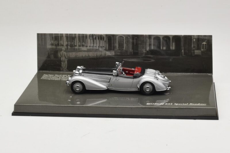 Horch 855 Special Roadster Prateado Preto Minichamps 1:43 436014204 Metal