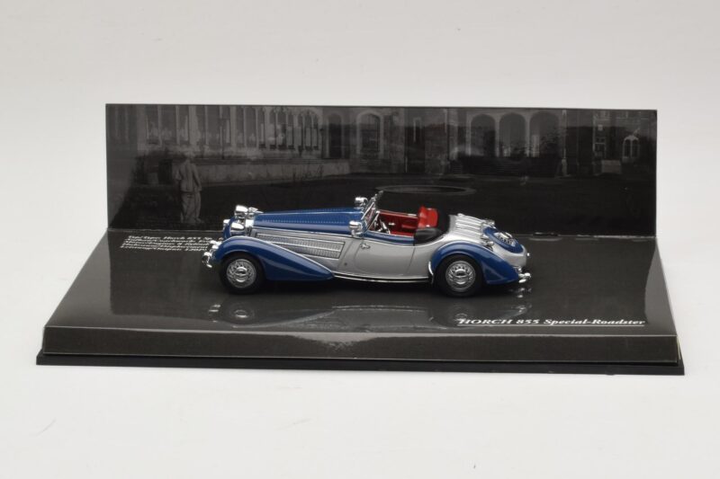 Horch 855 Special Roadster Prateado Azul Minichamps 1:43 436014202 Metal