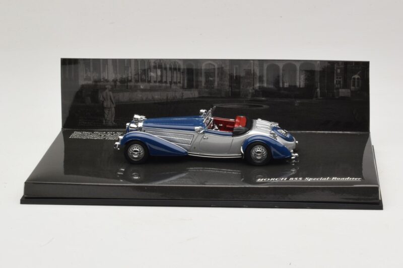 Horch 855 Special Roadster Azul Prata Sem Caixa Exterior Minichamps 1:43 436014202-O1 Metal