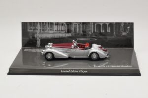 Horch 855 Spezial Roadster Prateado Vermelho Minichamps 1:43 436014206 Metal