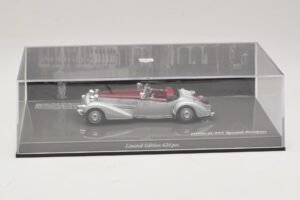 Horch 855 Spezial Roadster Prateado Vermelho Minichamps 1:43 436014206 Metal - imagem 5 de 5