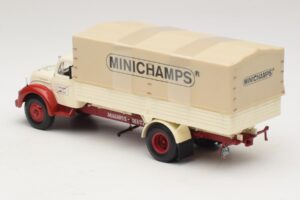 Magirus-Deutz S 7500 Jupiter Camião de Plataforma Branco Vermelho Minichamps 1:43 439141022 Metal - imagem 5 de 6