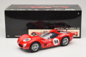 Maserati Tipo 61 #98 C. Shelby Times Mirror Grand Prix for Sportscars 1960 Minichamps 1:18 100601298 Metal - imagem 8 de 8