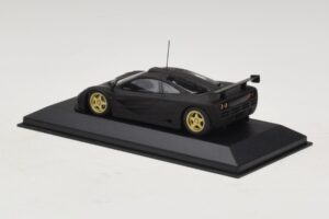 McLaren F1 GTR Prototype Preto Fosco Com Rodas Douradas Minichamps 1:43 MCLAREN008 Metal - imagem 2 de 4