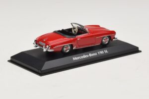 Mercedes 190 SL Vermelho Maxichamps 1:43 940033131-O Metal - imagem 2 de 4