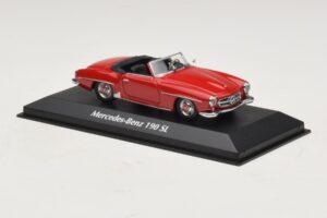 Mercedes 190 SL Vermelho Maxichamps 1:43 940033131-O Metal - imagem 3 de 4