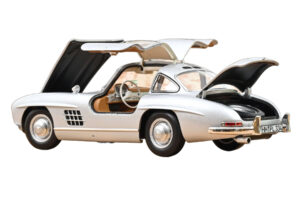 Mercedes 300 SL W198 Gullwing Prateado Norev 1:18 183857 Metal - imagem 2 de 5