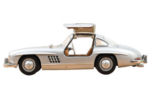 Mercedes 300 SL W198 Gullwing Prateado Norev 1:18 183857 Metal - imagem 4 de 5
