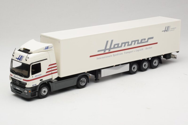 Mercedes Actros 1844LS Koffersattelzug Hammer Aachen Minichamps 1:43 499039105 Metal
