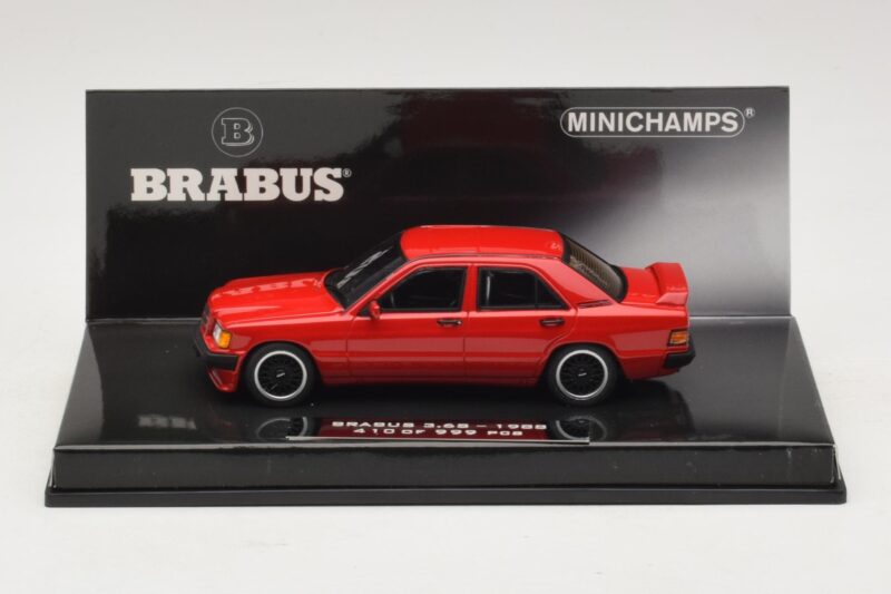 Mercedes Brabus 3.6S 190E W201 Vermelho Minichamps 1:43 437032600 Metal