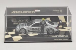Mercedes C203 DTM Team McLaren Mercedes MP4-98T Mika & Erja Hakkinen Lapland 17 April 2000 Minichamps 1:43 530984378-P1 Metal - imagem 4 de 4